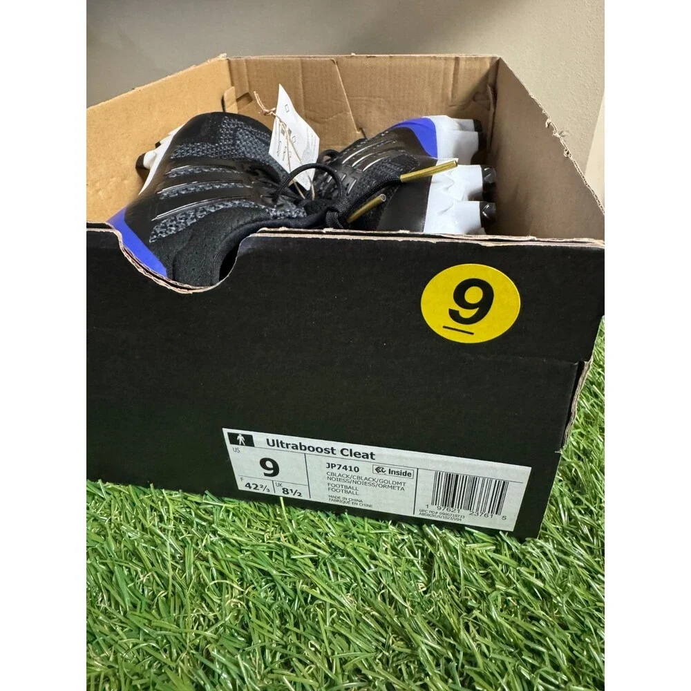 Men Size 9 adidas Ultraboost OG Football Cleats Ultra Boost Black Purple JP7410